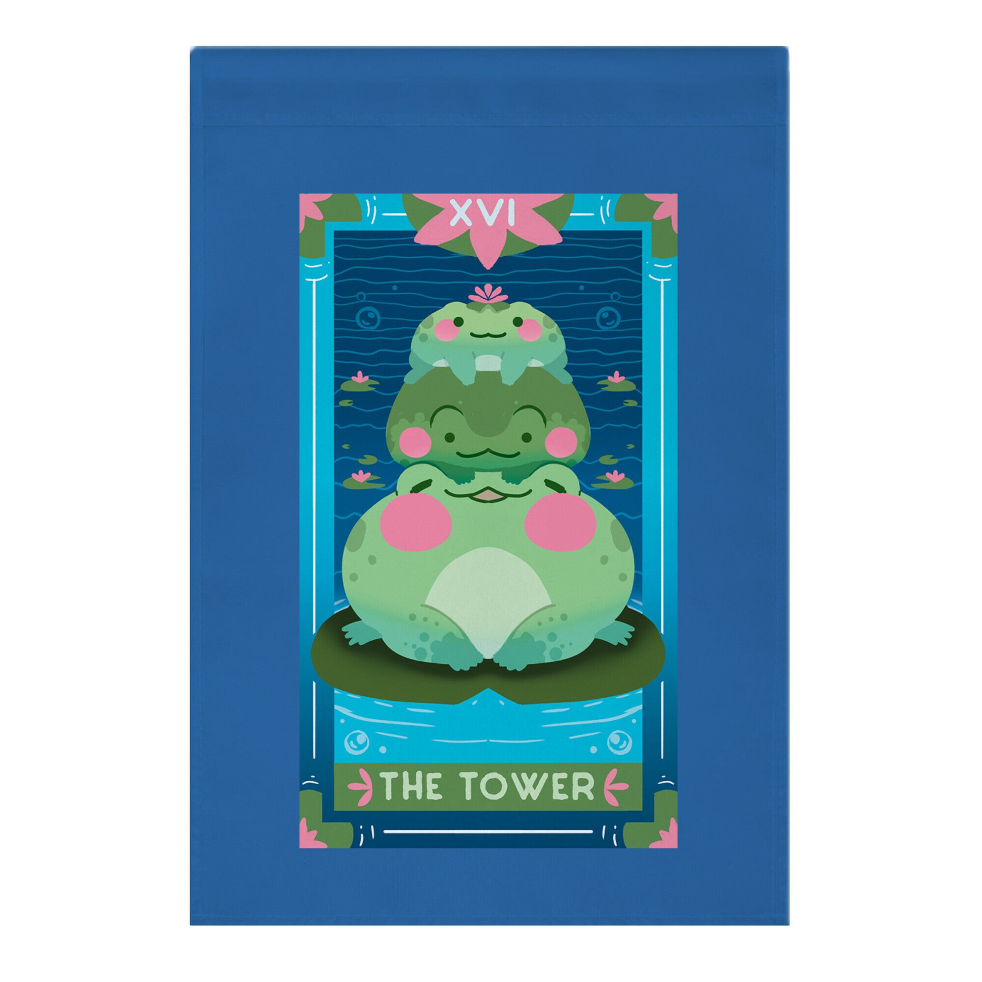 The Tower of Frogs Garden Flag